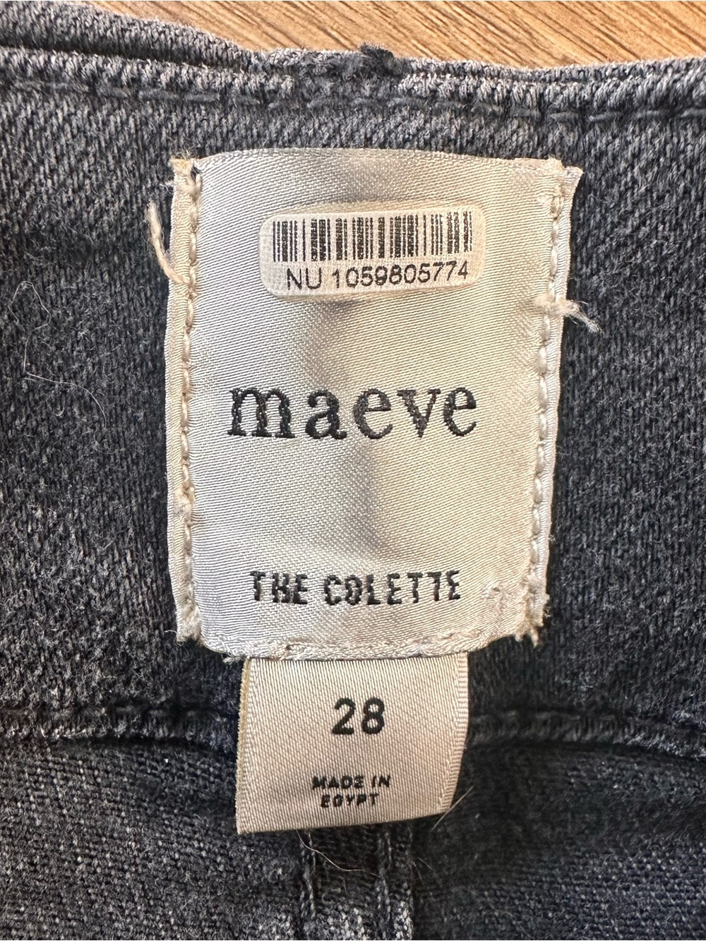 Maeve Colette Cropped Wide Leg Black Denim Pants Jeans Size 28 Stretch Boho EUC - Picture 3 of 11